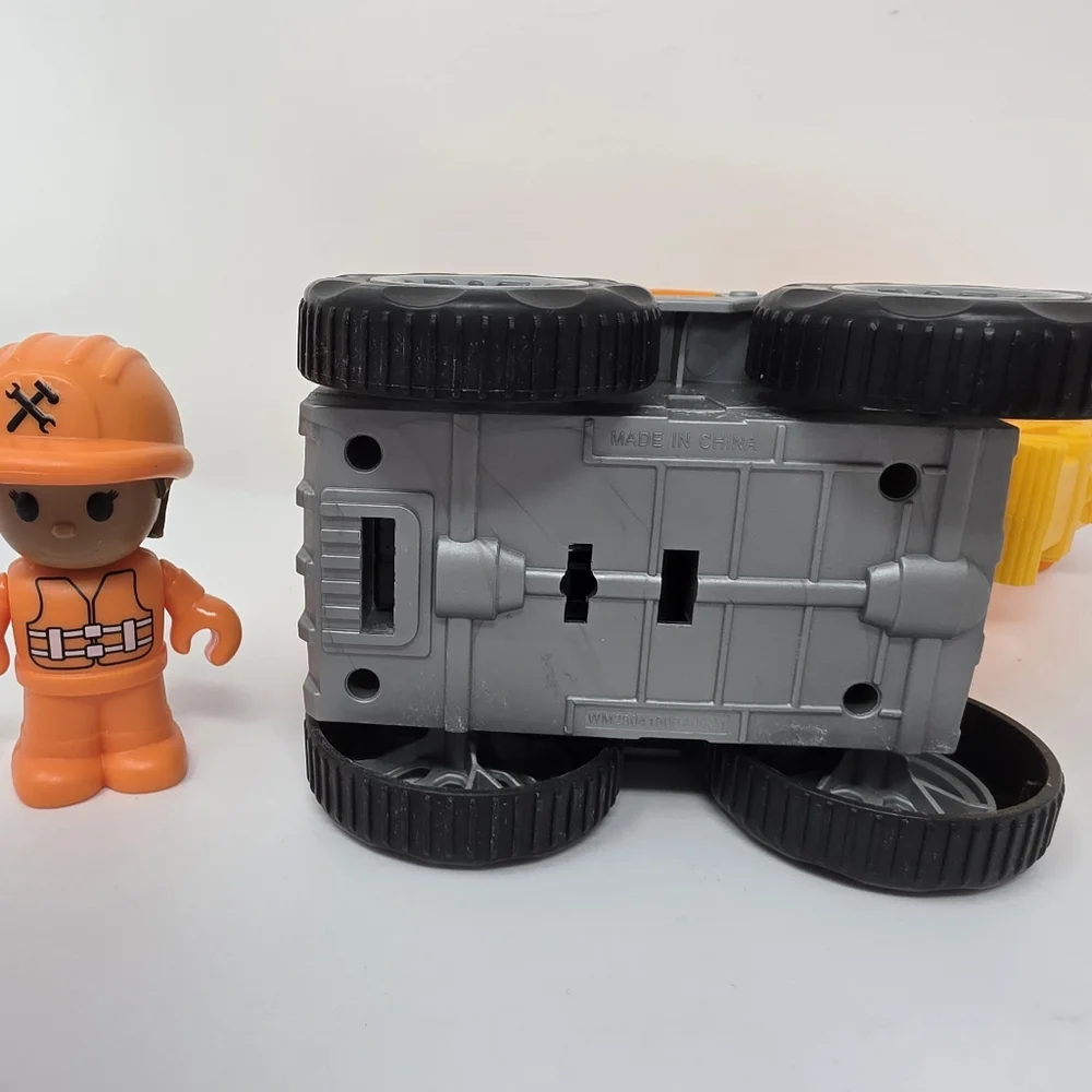 Plastic Backhoe Tractor Construction Orange Worker